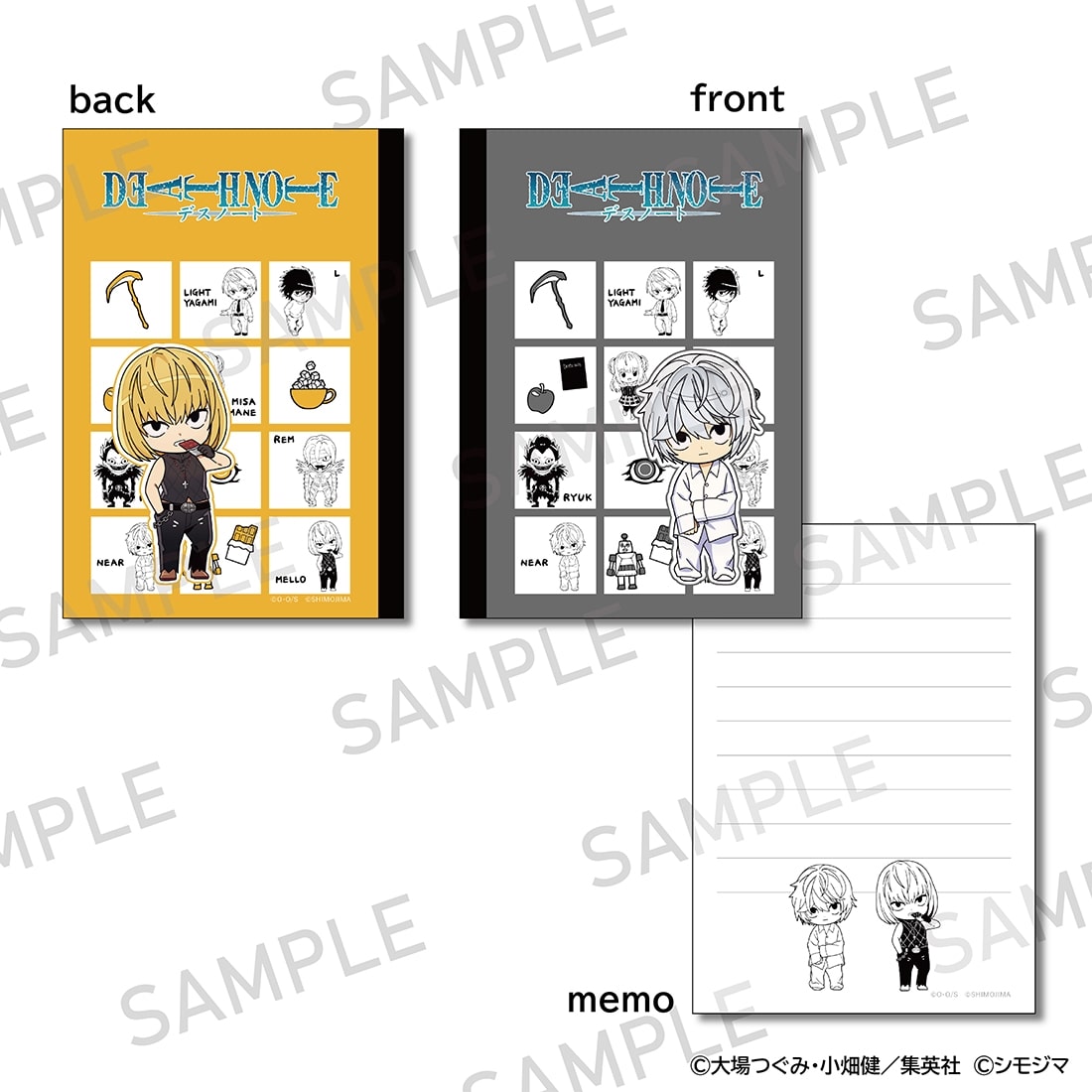 DEATH NOTE BOOK型メモ帳 シモジマコラボver. ニア・メロ