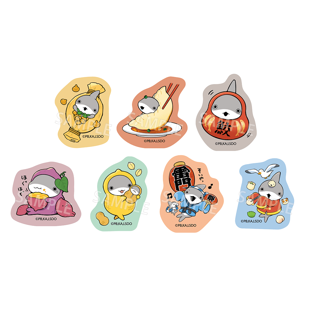 「映画 おでかけ子ザメ とかいのおともだち」ご当地子ザメちゃん フレークシール 関東ver.