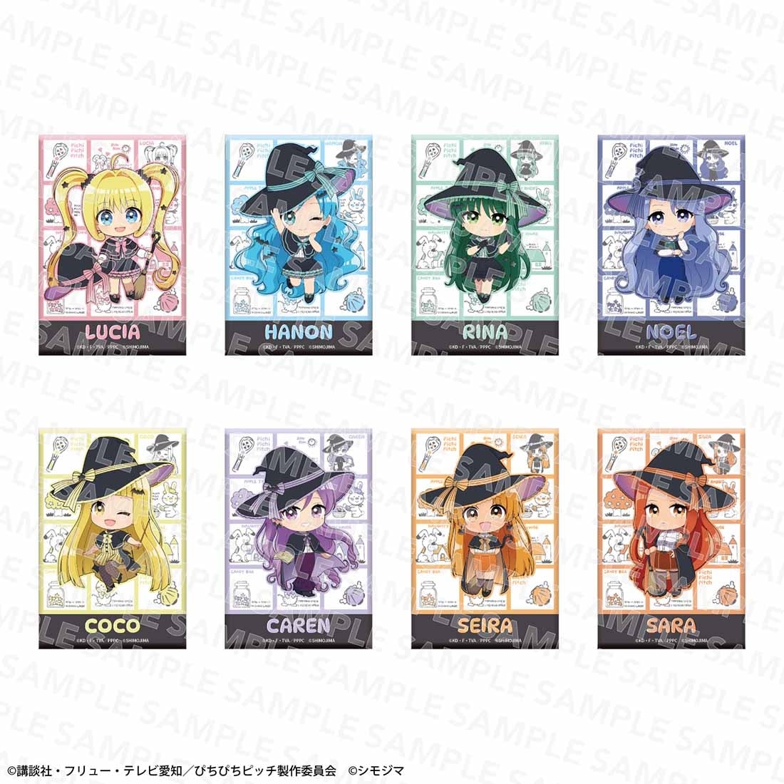 『マーメイドメロディー ぴちぴちピッチ』スクエア缶バッジコレクション シモジマコラボver. PACK PACK