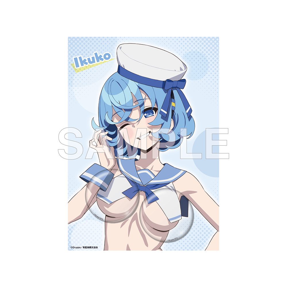 【二次受注】「ぬきたし THE ANIMATION」パイバッジ マリンセーラー水着ver. 女部田 郁子