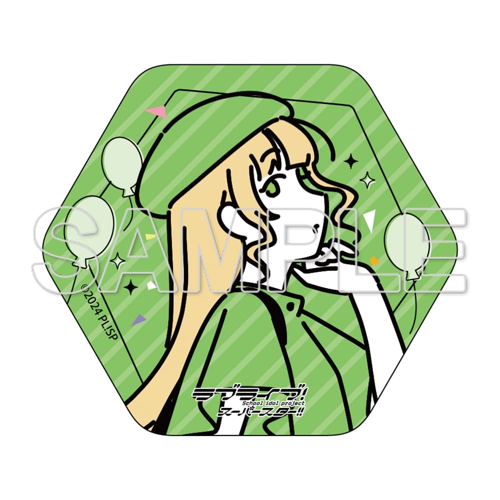 【二次受注】ラブライブ！シリーズ お散歩は季節をまとって。 六角形缶バッジ 平安名すみれ