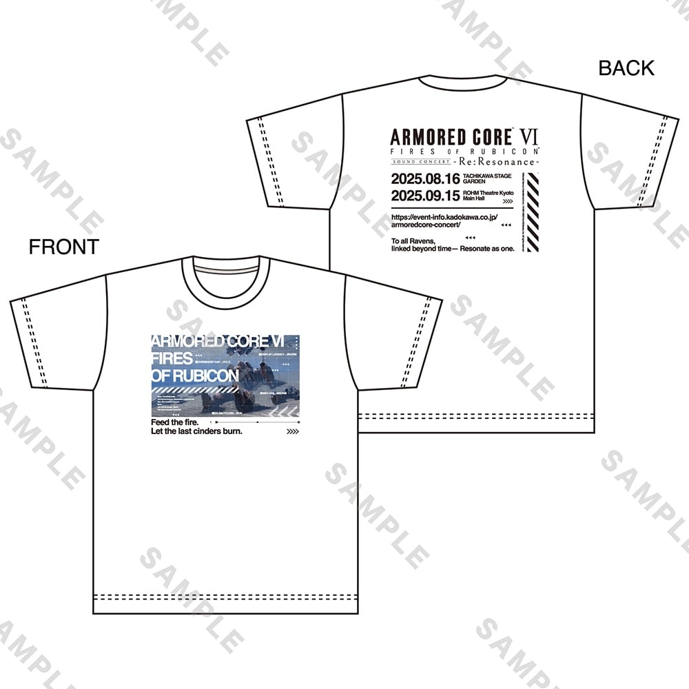 『ARMORED CORE VI FIRES OF RUBICON Sound Concert -Re:Resonance-』 Tシャツ　（白　Lサイズ） 白 L