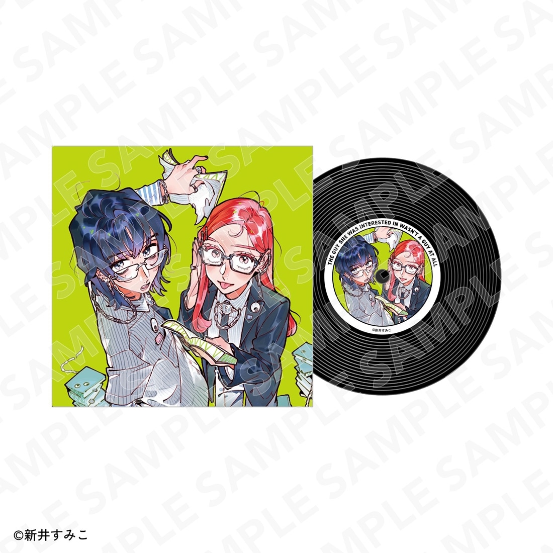 気になってる人が男じゃなかった　レコード風コースター A