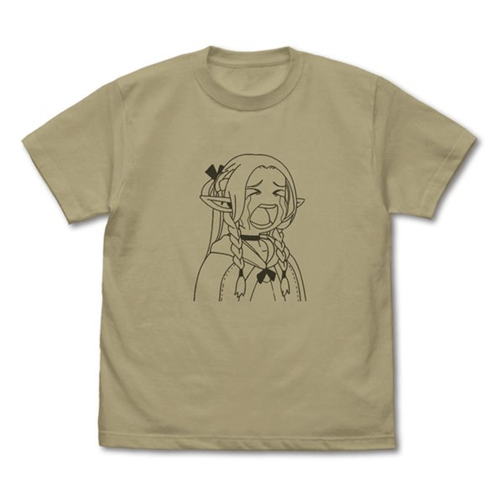 ダンジョン飯 マルシルの「こりッごり!!」 Tシャツ SAND KHAKI L