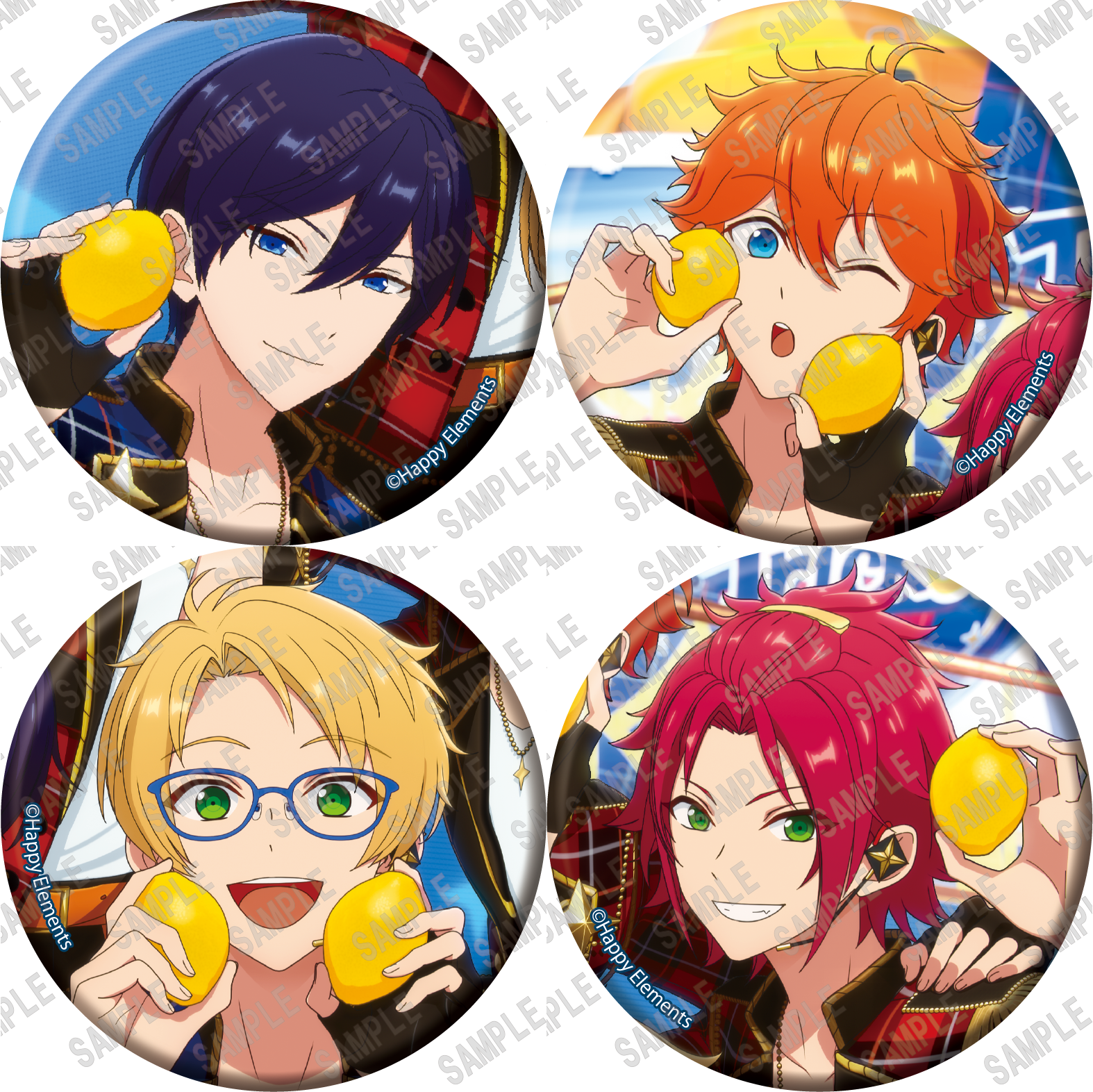 あんさんぶるスターズ！！　缶バッジ4種セット　月刊ザテレビジョン表紙Ver.