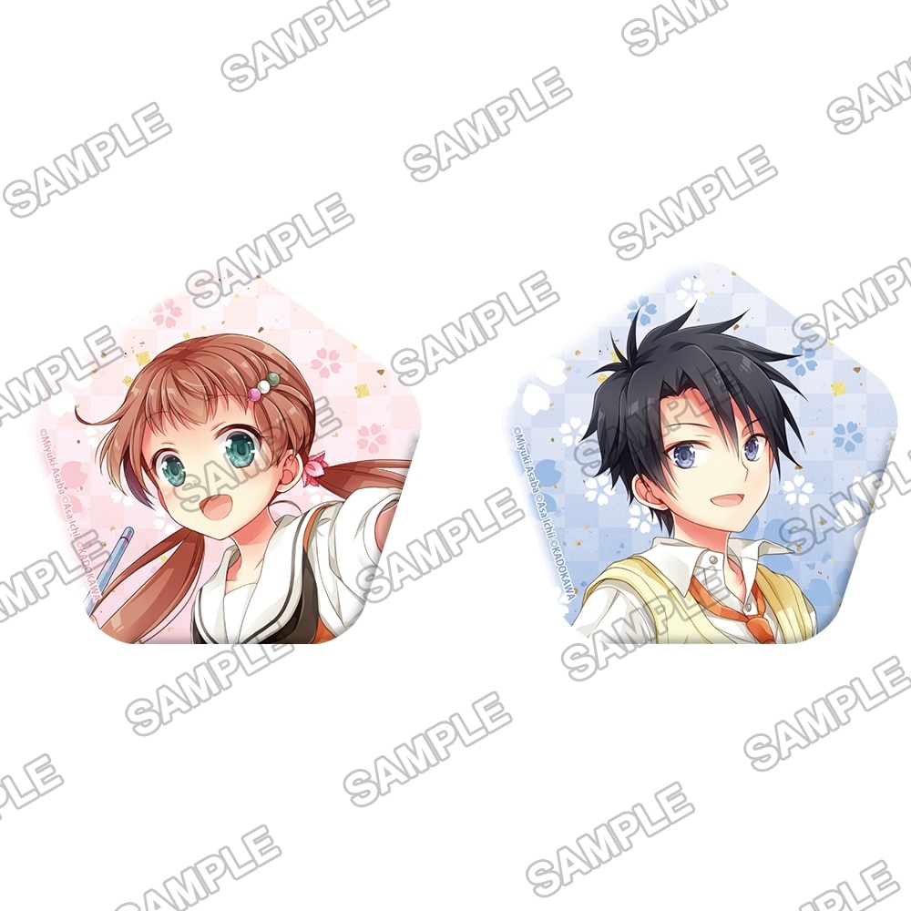 【二次受注】『いみちぇん！』シリーズ 2個入り缶バッジ 直毘モモ＆矢神匠
