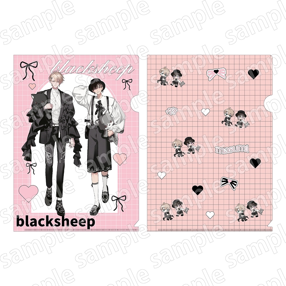クリアファイルセット　ブラックシープ　BLACK&PINK ver.