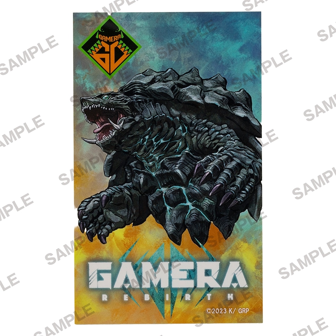 ガメラ60th記念大首絵ステッカー　GAMERA -Rebirth-