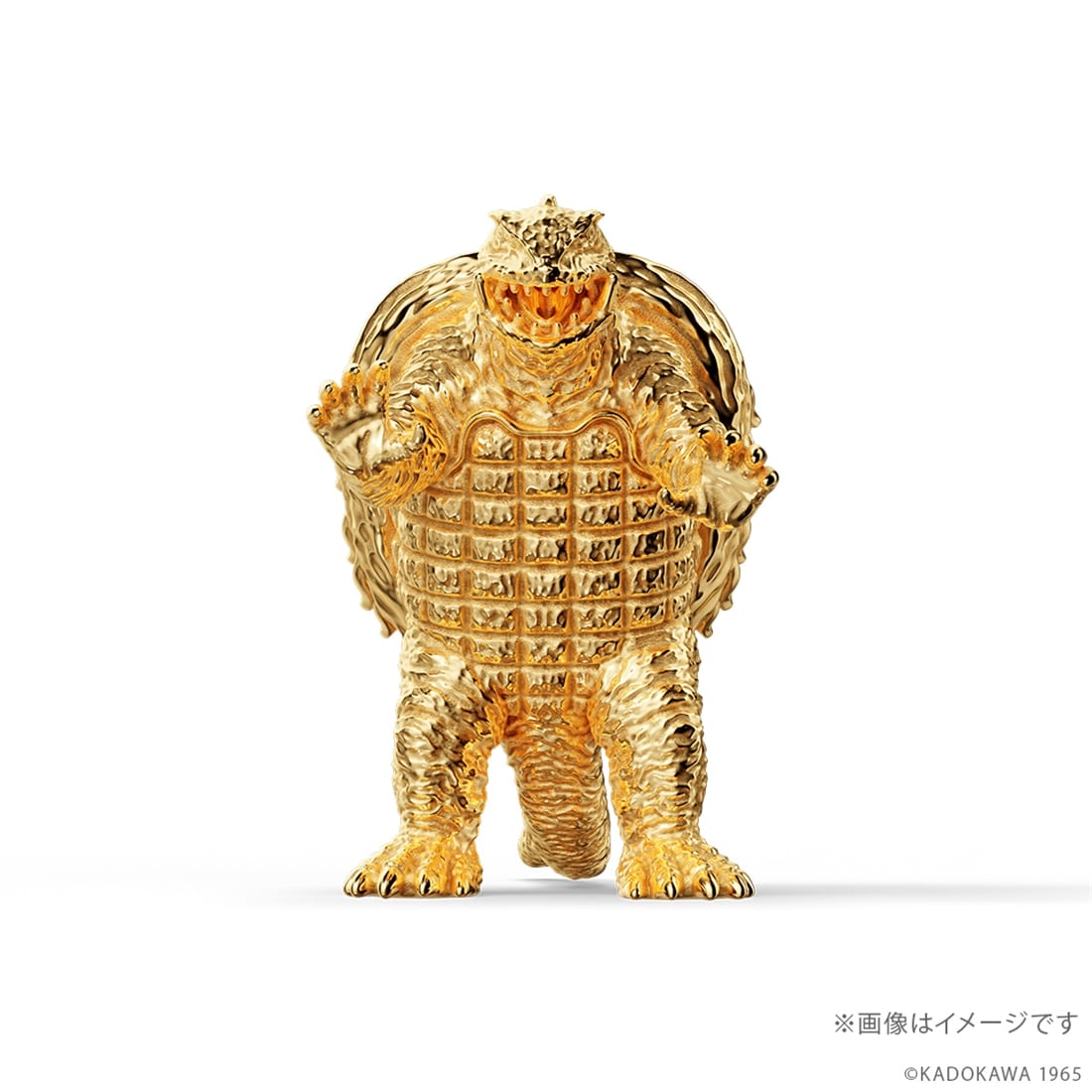 「ガメラ」（1965）フィギュア シルバーモデル（イエローゴールドコーティング）