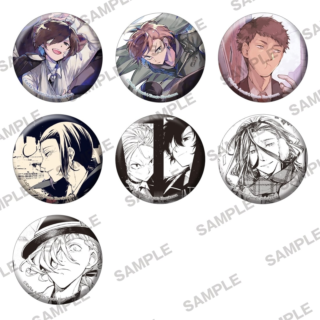 【復刻版】『文豪ストレイドッグス』トレーディングホログラム缶バッジ novels ver.2
