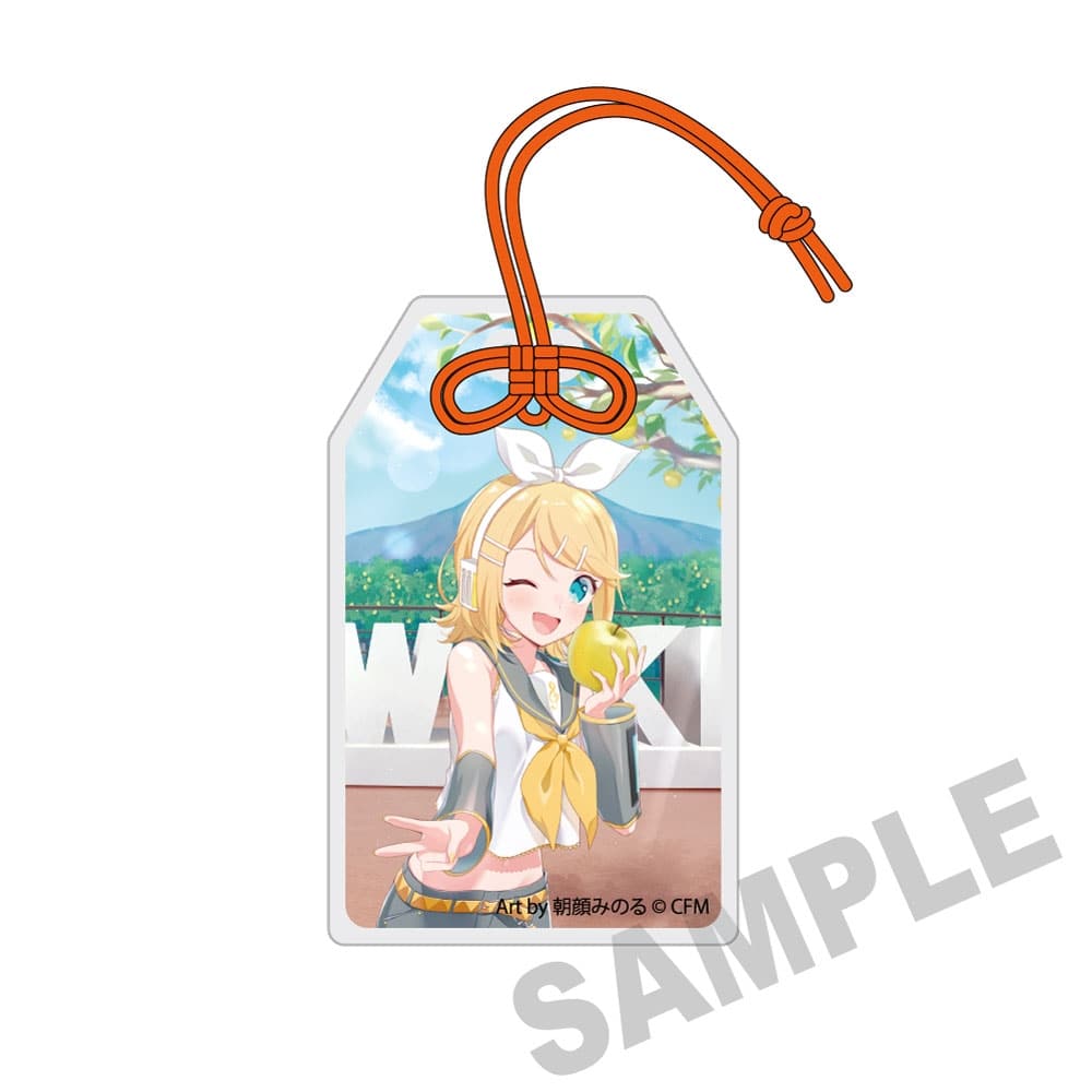 「初音ミク×弘前りんご」御守り型アクリルさげ札2 鏡音リン Art by 朝顔みのる