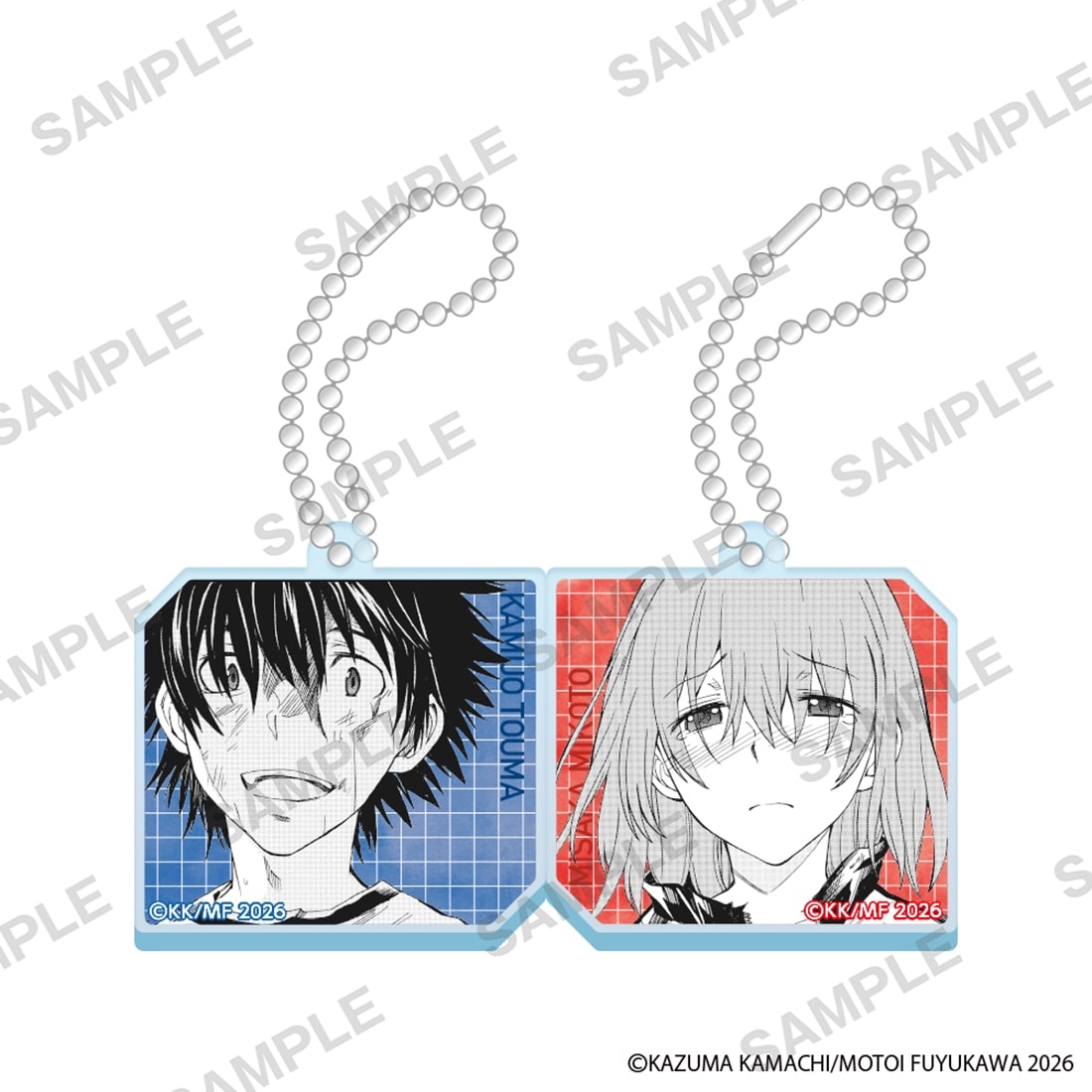 コミック「とある科学の超電磁砲」 アクリルペアキーホルダー 美琴＆上