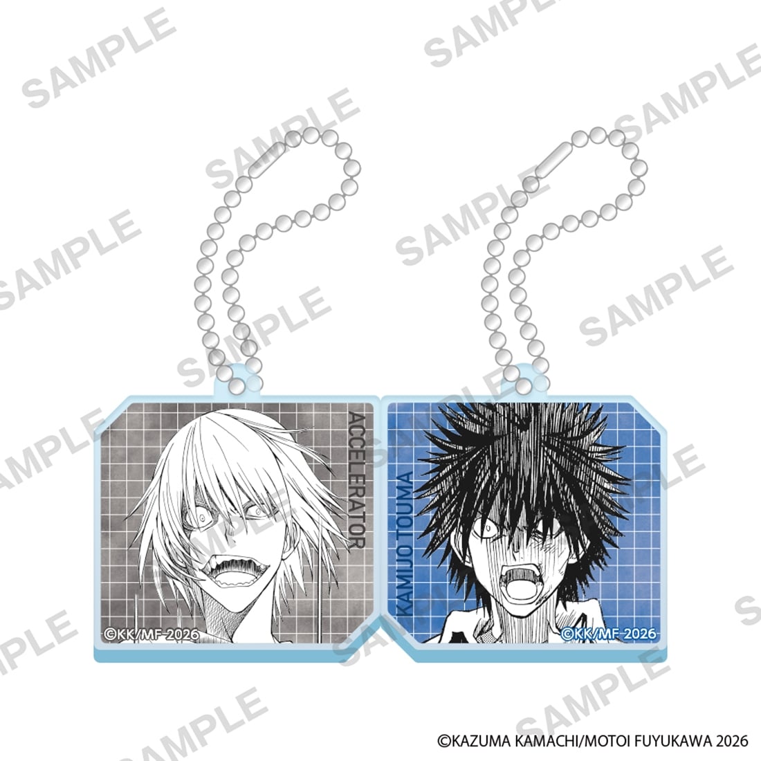 コミック「とある科学の超電磁砲」 アクリルペアキーホルダー 上条