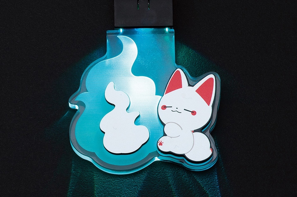 『かみさまキツネとサラリーマン』LED狐火キーホルダーシリーズ　シロ