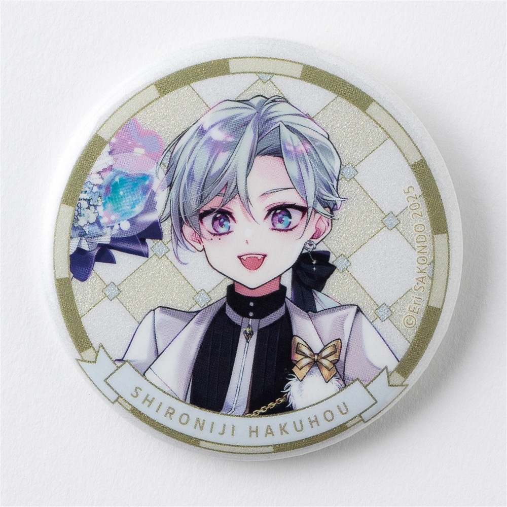 桃組プラス戦記 きらきら缶バッジ 白峰 白霓