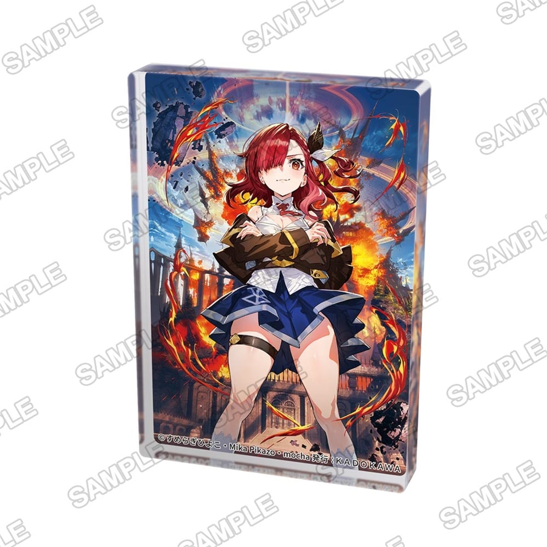 ライトノベル展2025 A7アクリルブロック 我が焔炎にひれ伏せ世界