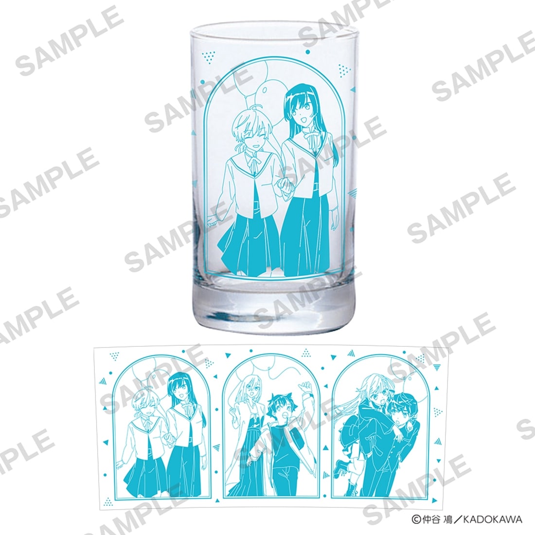 【二次受注】仲谷鳰 POP UP SHOP グラス 描き下ろし