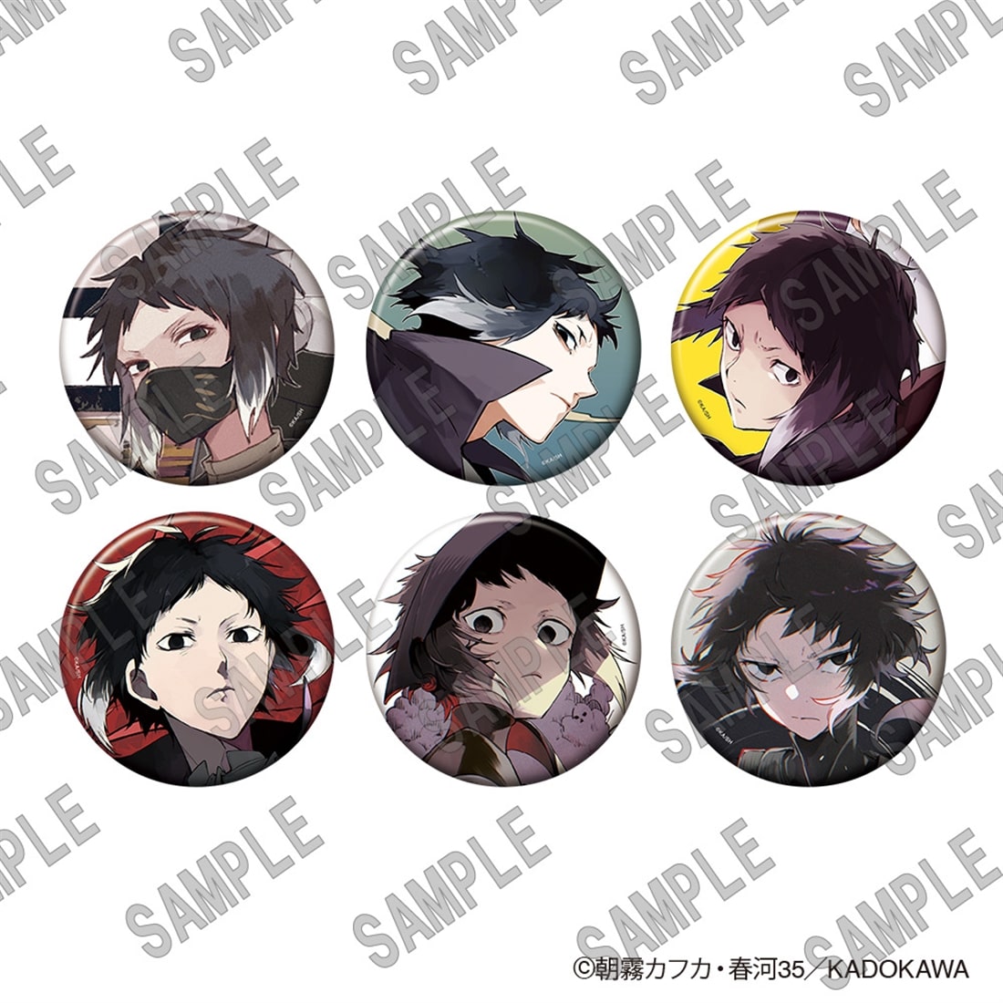 「文豪ストレイドッグス」キャラ別缶バッジコレクション(芥川龍之介) PACK 単品（ランダム）