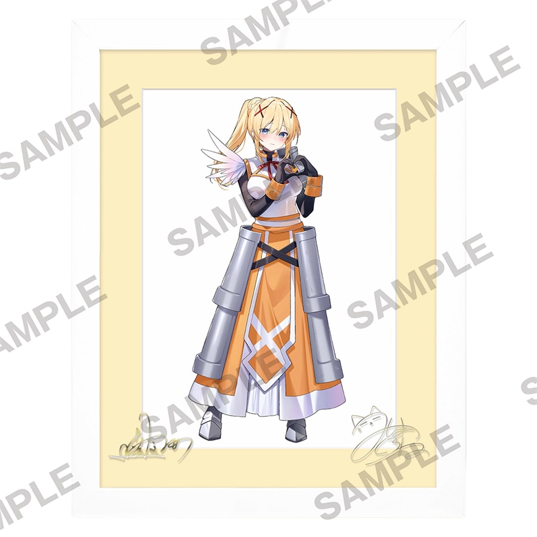 『この素晴らしい世界に祝福を！』バレンタイン2026 複製サイン入り描き下ろしキャラファイングラフ ダクネス