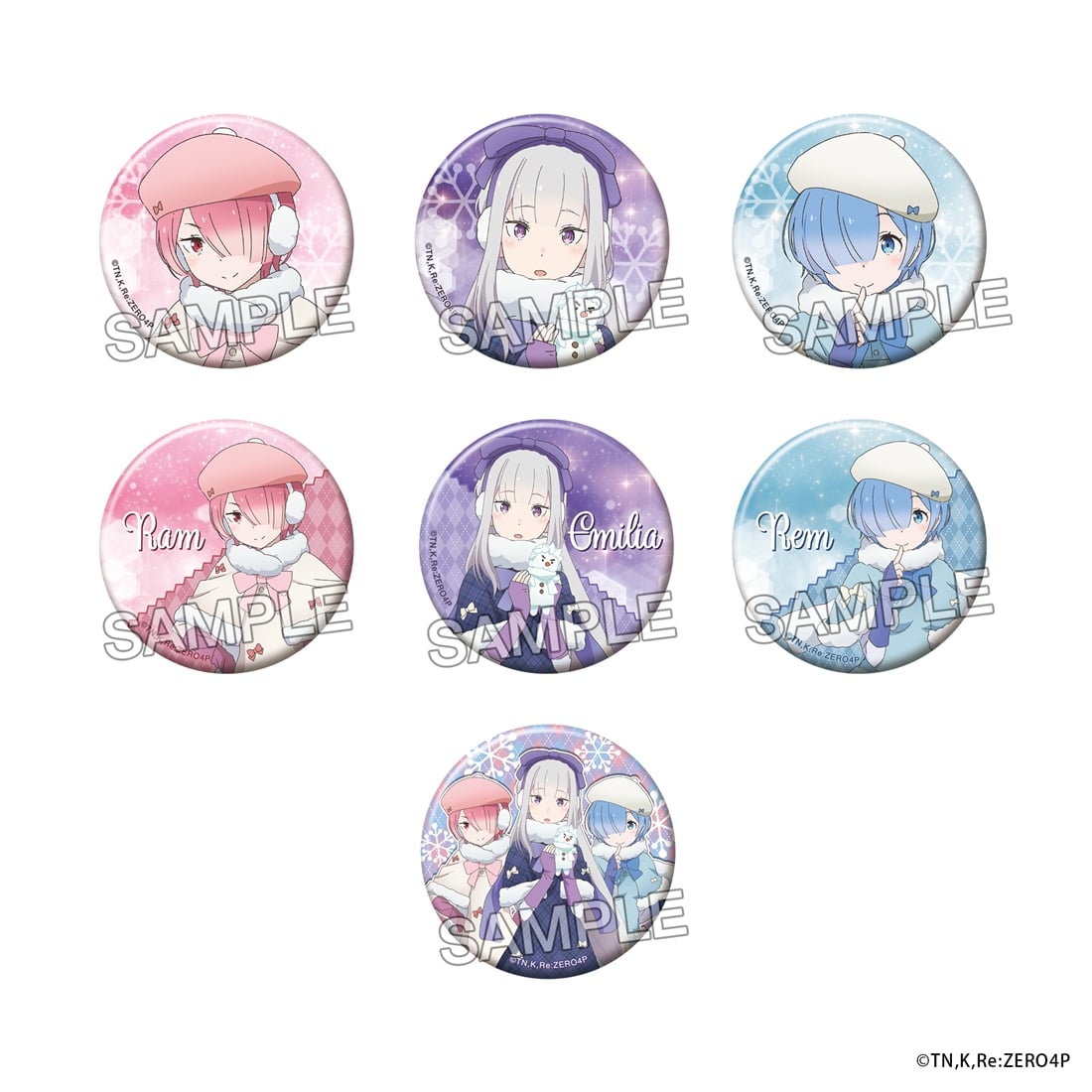 「Re:ゼロから始める異世界生活」トレーディングきらきら缶バッジ Winter Snow ver. BOX