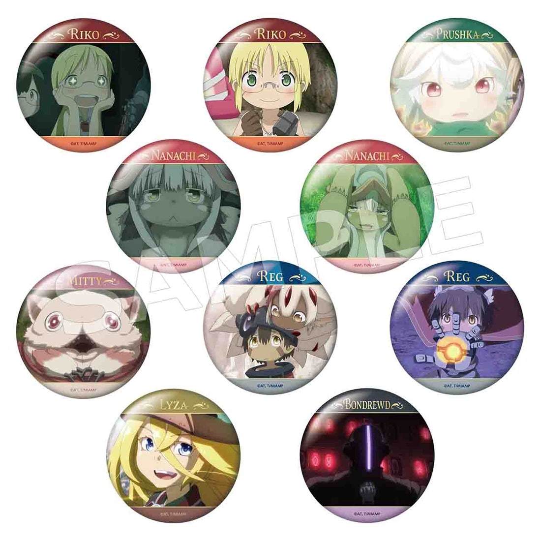 「メイドインアビス フィルムコンサート 深奏の響命」トレーディング場面写缶バッジ(全10種)