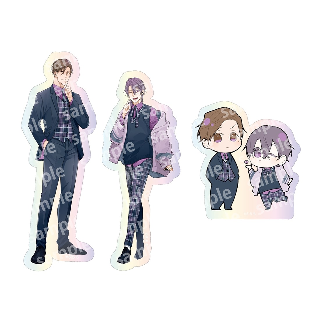 オーロラステッカーセット　PINK/NAVY TRAD. CLUB ver.　好いも甘いも