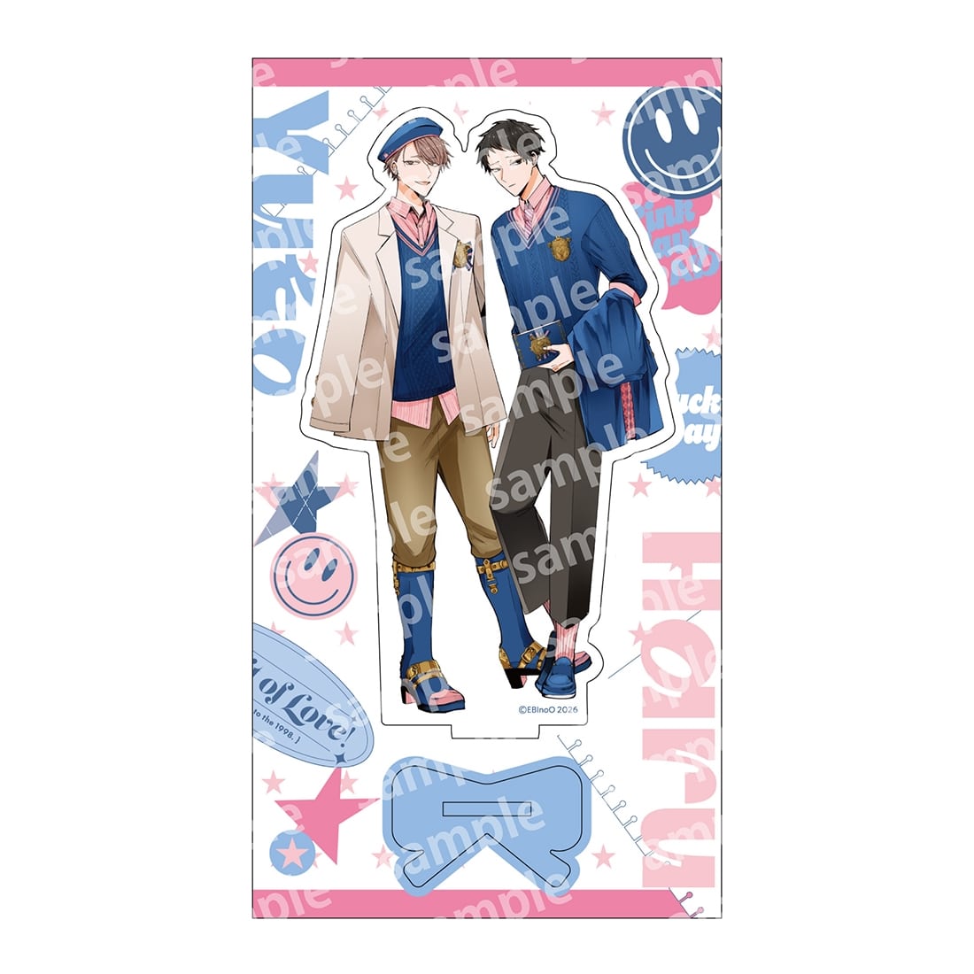 アクリルスタンド　PINK/NAVY TRAD. CLUB ver.　悠と晴
