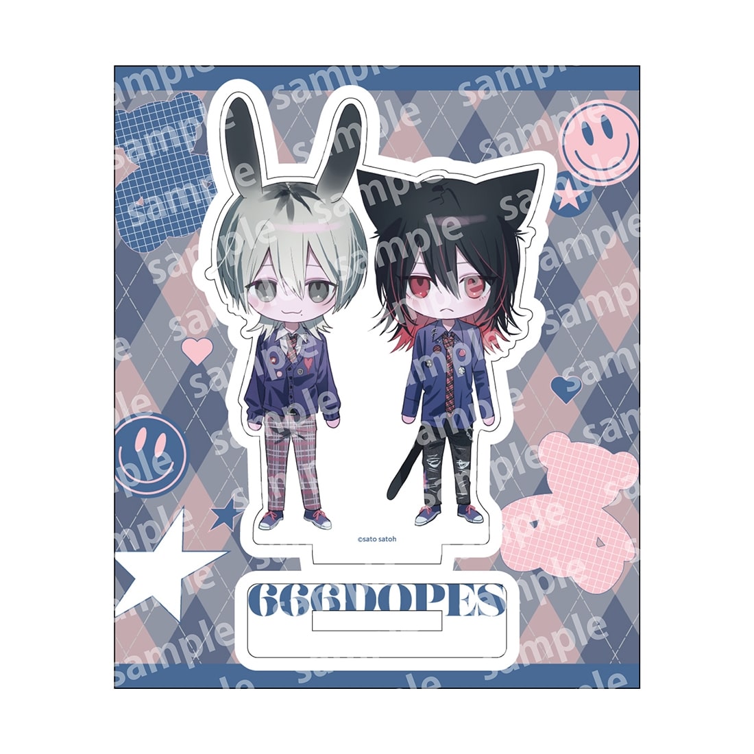 アクリルスタンド　デフォルメ　PINK/NAVY TRAD. CLUB ver.　666DOPES