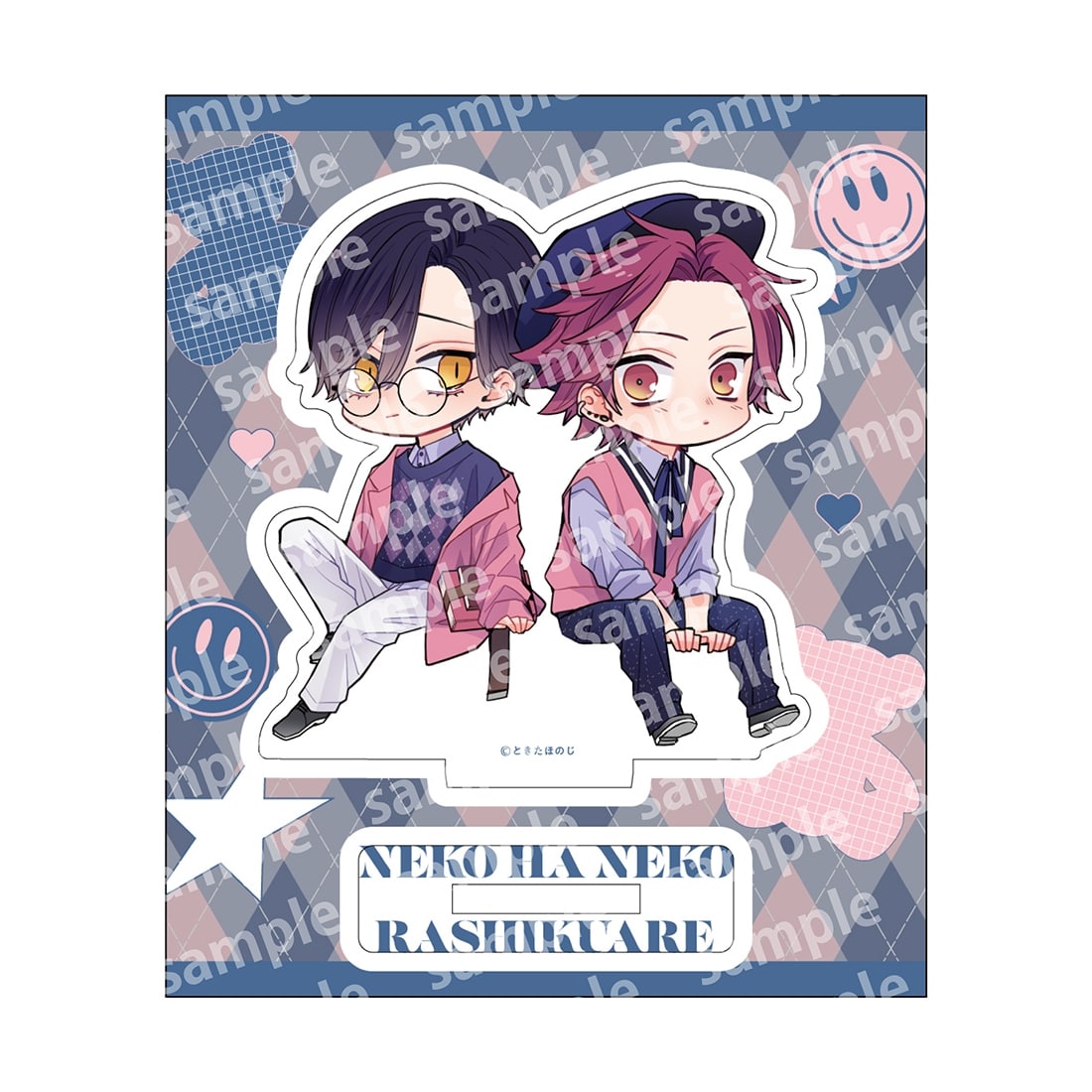 アクリルスタンド　デフォルメ　PINK/NAVY TRAD. CLUB ver.　ねこはねこらしくあれ