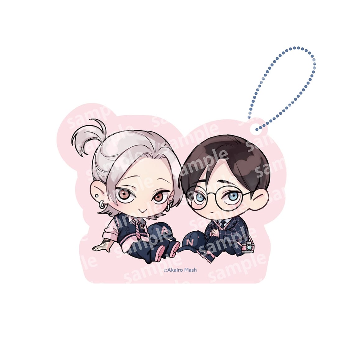 アクリルブロックチャーム　PINK/NAVY TRAD. CLUB ver.　愛の刺青