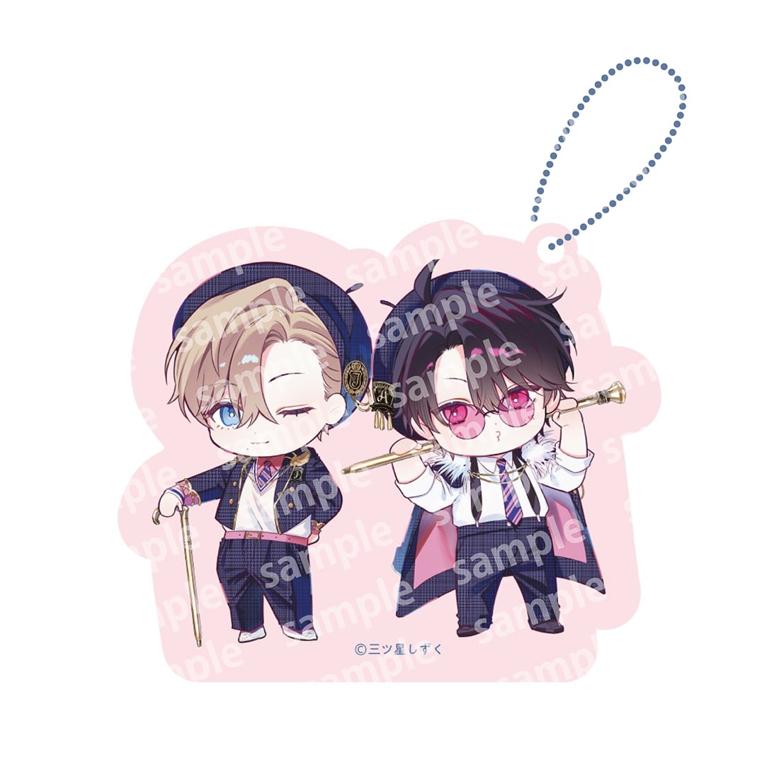 アクリルブロックチャーム　PINK/NAVY TRAD. CLUB ver.　エンドロールは地獄まで