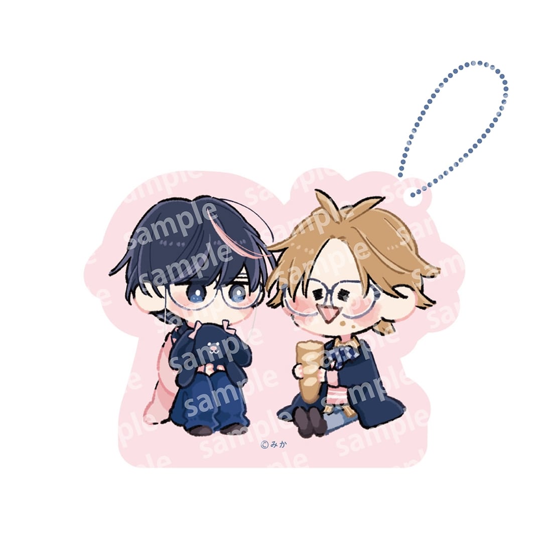 アクリルブロックチャーム　PINK/NAVY TRAD. CLUB ver.　君には届かない。