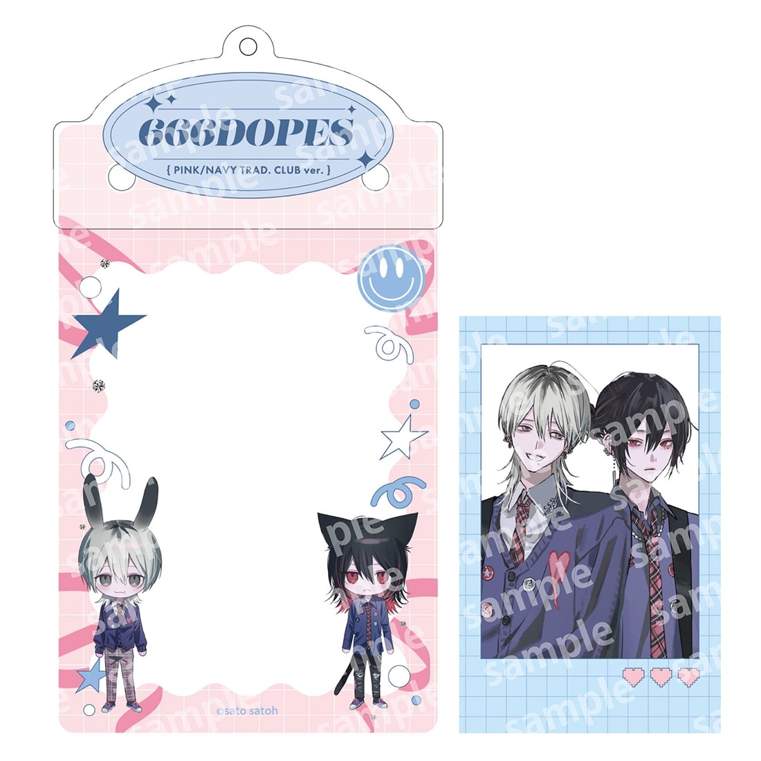 カードケースホルダー&フォト風カードセット　PINK/NAVY TRAD. CLUB ver.　666DOPES