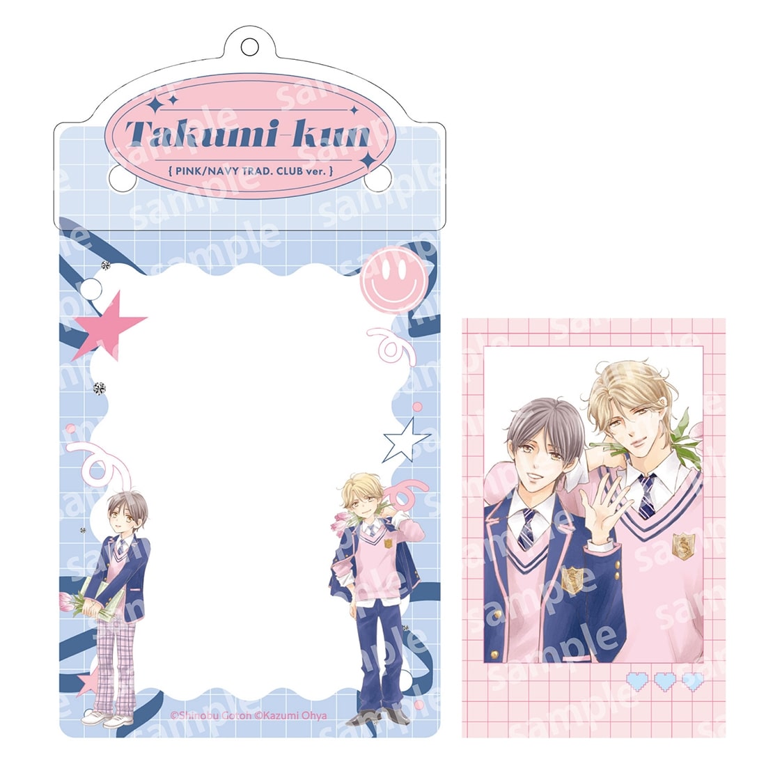 カードケースホルダー&フォト風カードセット　PINK/NAVY TRAD. CLUB ver.　タクミくんシリーズ