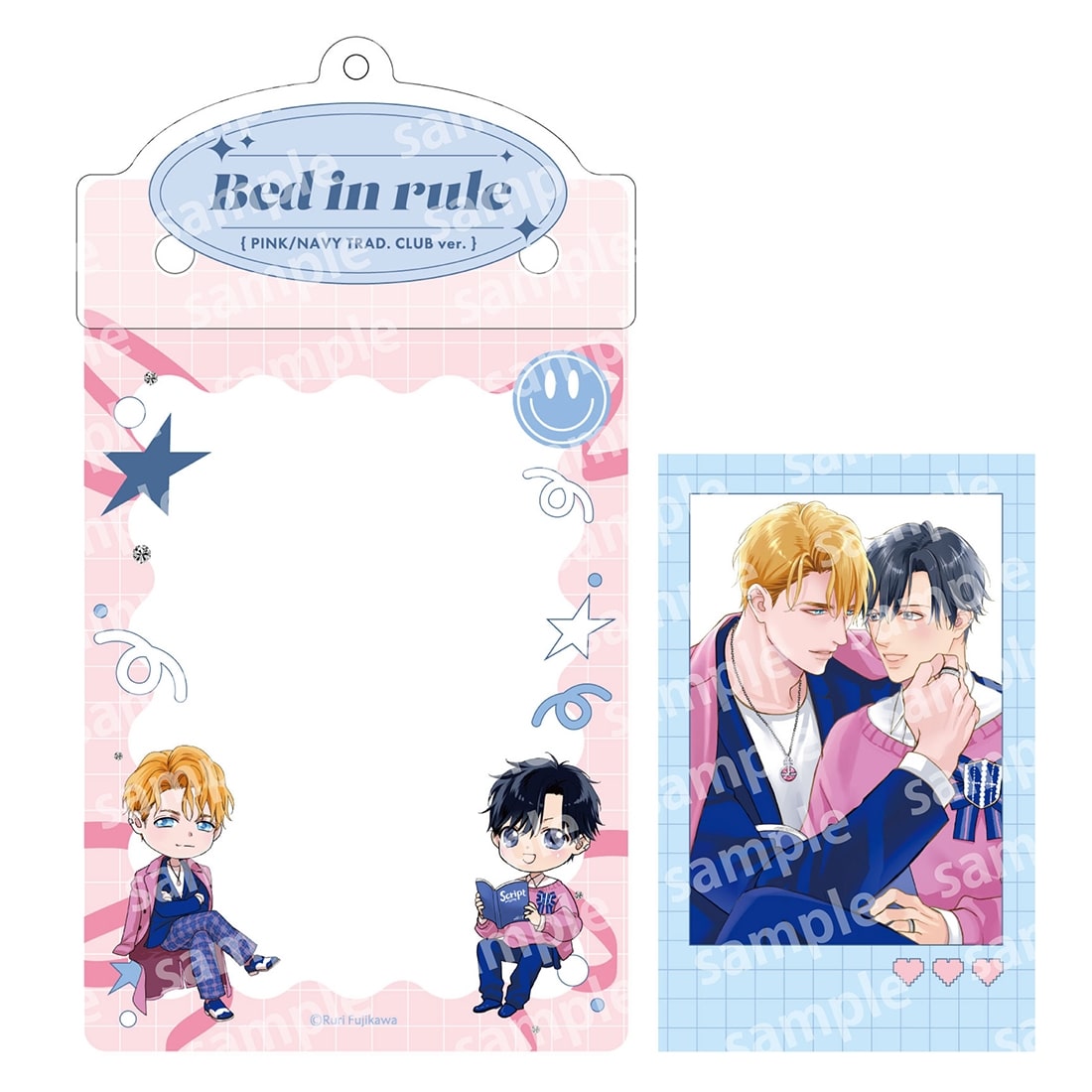 カードケースホルダー&フォト風カードセット　PINK/NAVY TRAD. CLUB ver.　ベッドイン・ルール