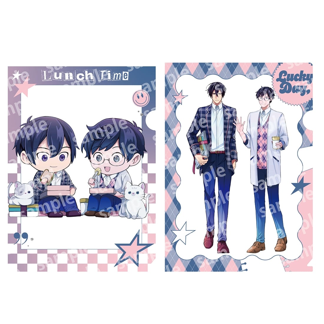 クリアファイルセット　PINK/NAVY TRAD. CLUB ver.　異世界の沙汰は社畜次第