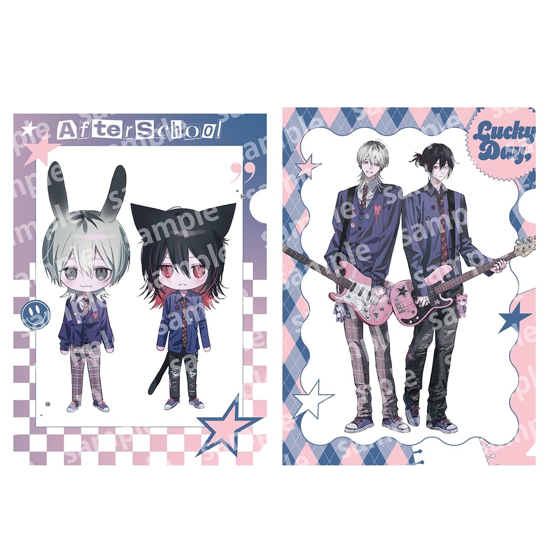 クリアファイルセット　PINK/NAVY TRAD. CLUB ver.　666DOPES