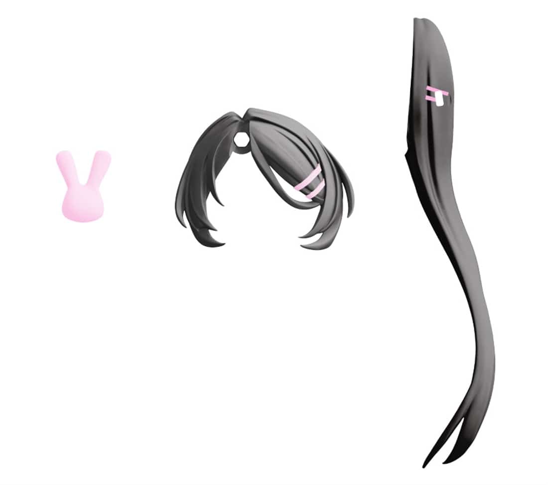 KADOKAWA PLASTIC MODEL SERIES 「青春ブタ野郎」シリーズ 桜島麻衣 / 桜島麻衣 DX ver. 彩色済みパーツ（髪）