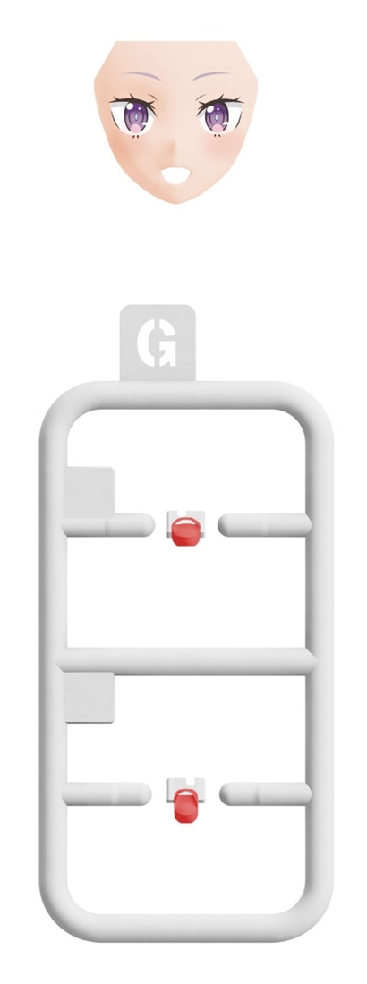 KADOKAWA PLASTIC MODEL SERIES 「Re:ゼロから始める異世界生活」 エミリア / エミリア DX ver. 表情パーツ 笑顔(口開け)