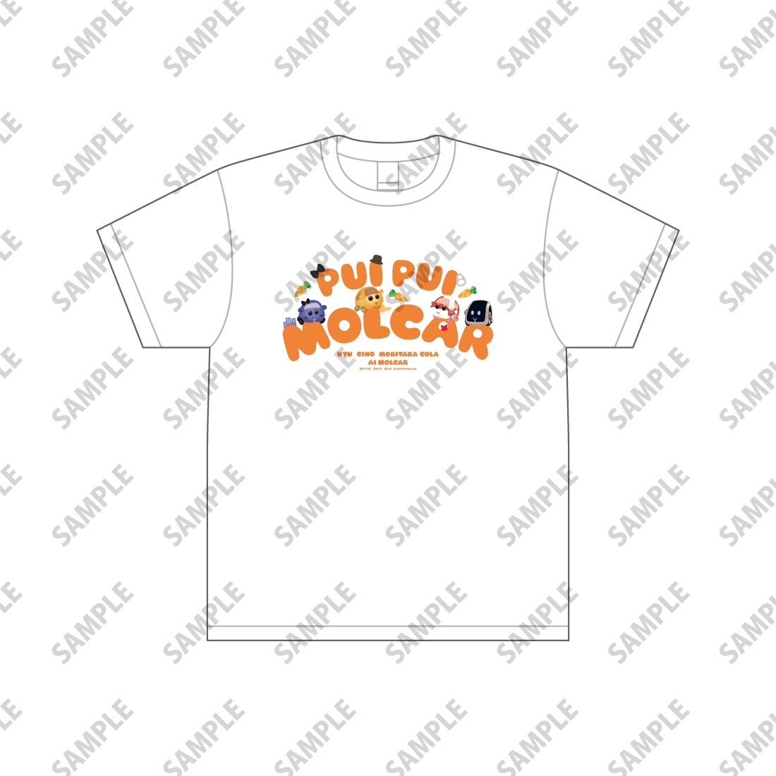 【二次受注】PUI PUI モルカー　アニメ化5周年コラボ　ちーの・鬱先生・最高コーラ　発泡プリントTシャツ