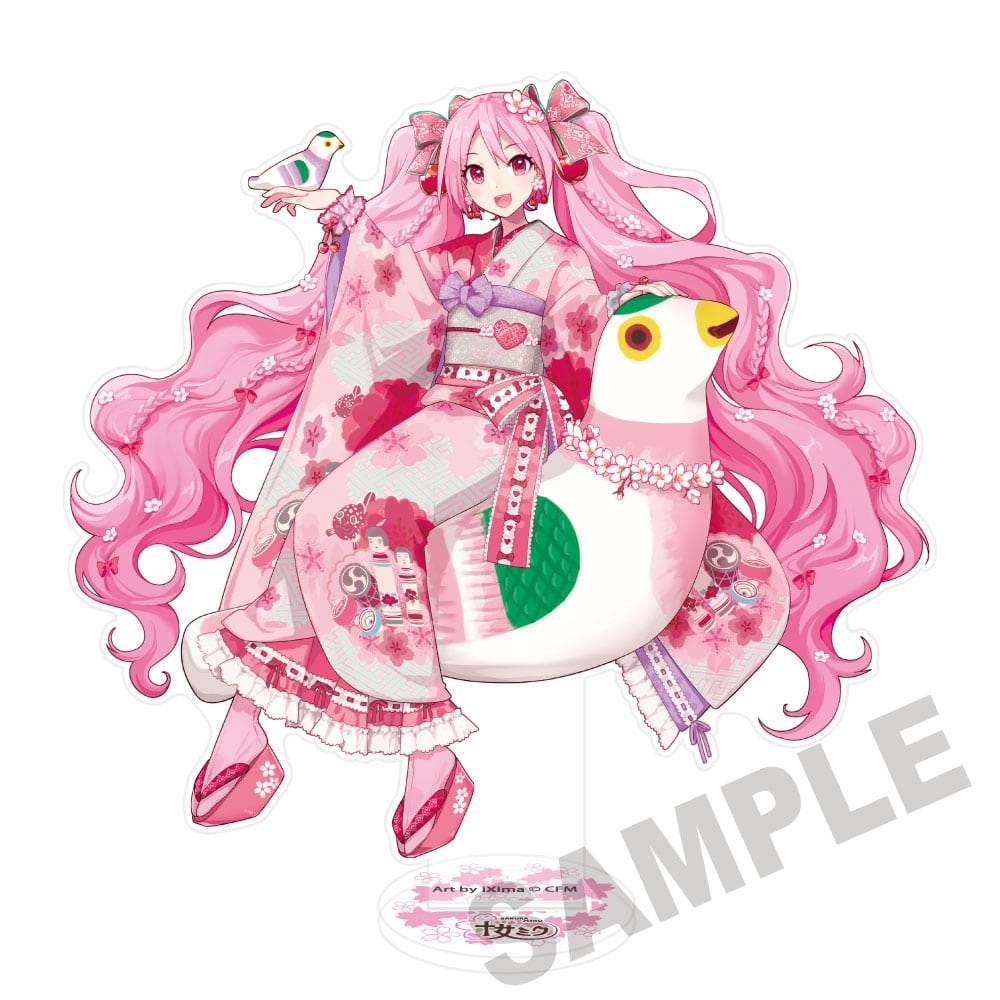 桜ミク×弘前さくらまつり2026 ダイカットビッグアクリルスタンド Art by iXima