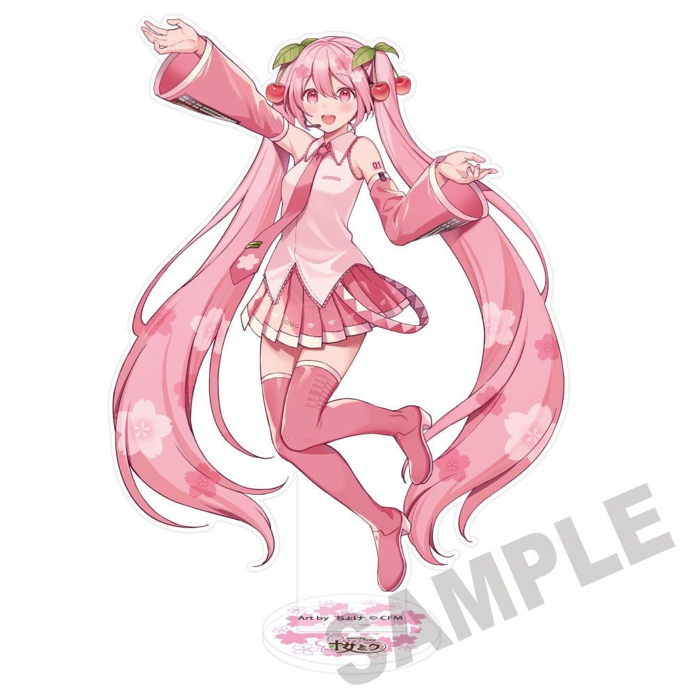桜ミク×弘前さくらまつり2026 ダイカットビッグアクリルスタンド Art by ちょけ