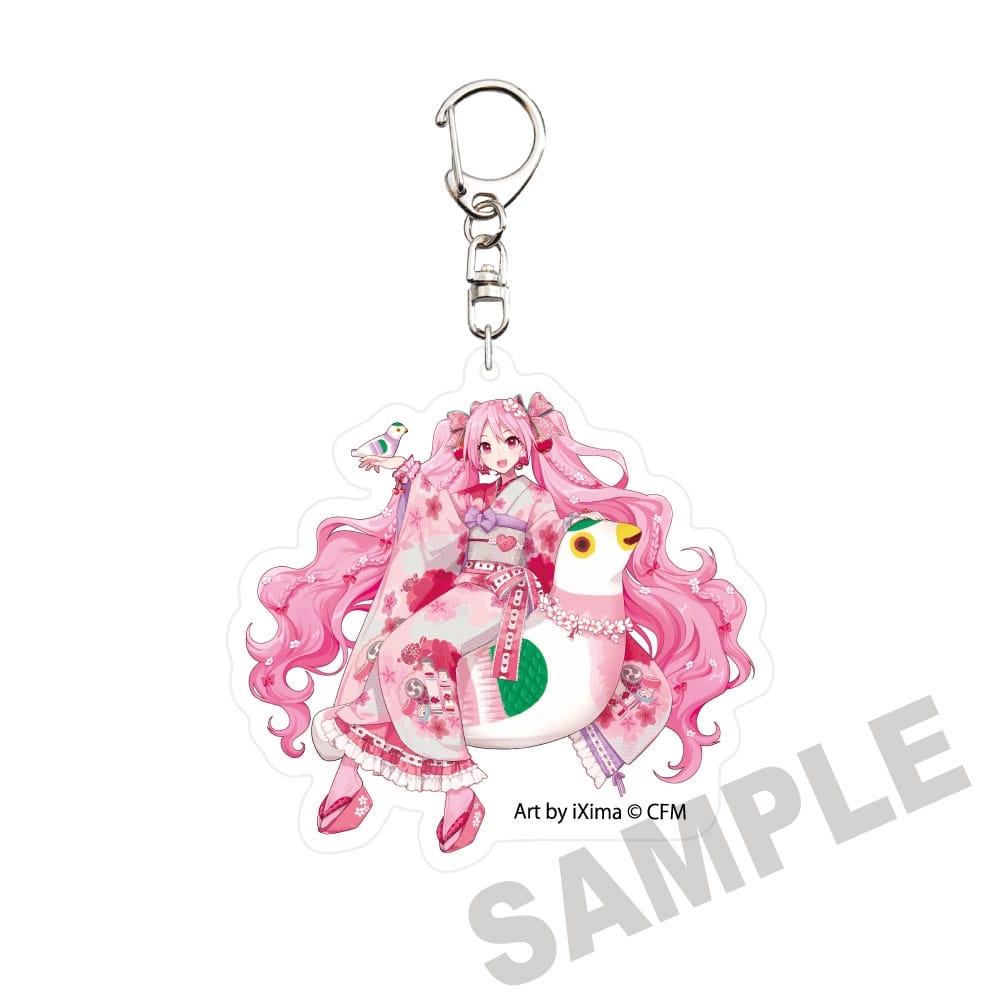 桜ミク×弘前さくらまつり2026 ダイカットアクリルキーホルダー Art by iXima
