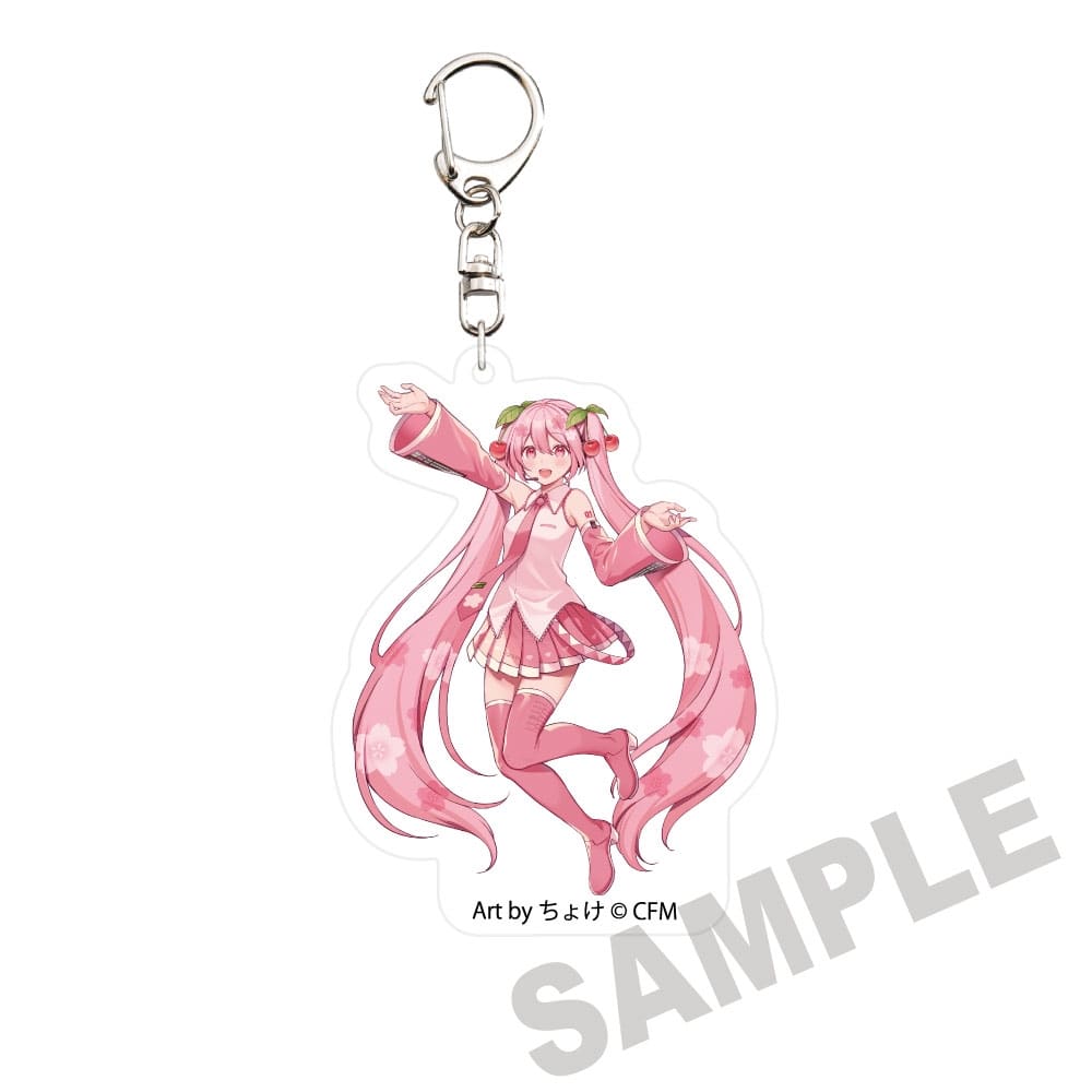 桜ミク×弘前さくらまつり2026 ダイカットアクリルキーホルダー Art by ちょけ