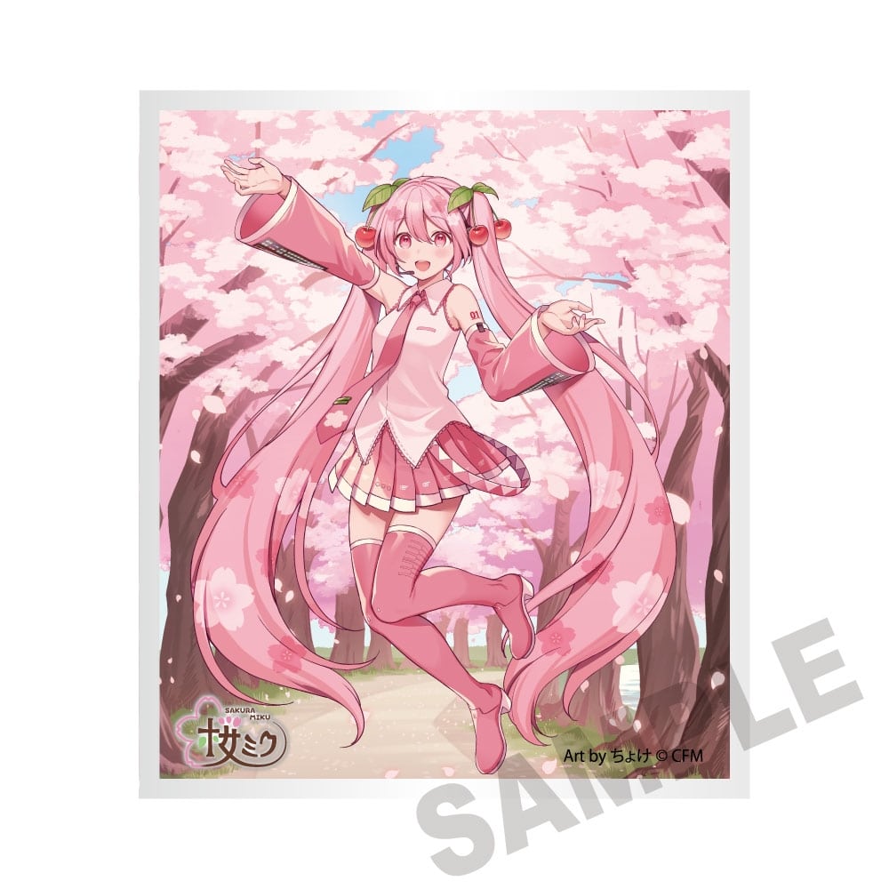 桜ミク×弘前さくらまつり2026 アクリル色紙 Art by ちょけ