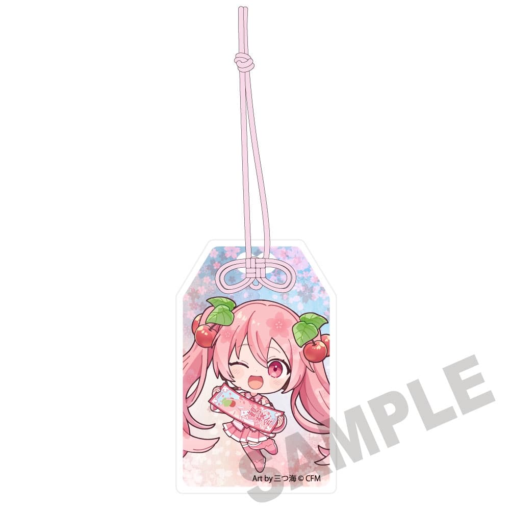 桜ミク×弘前さくらまつり2026 御守風アクリルさげ札 まんじ札 Art by 三つ海