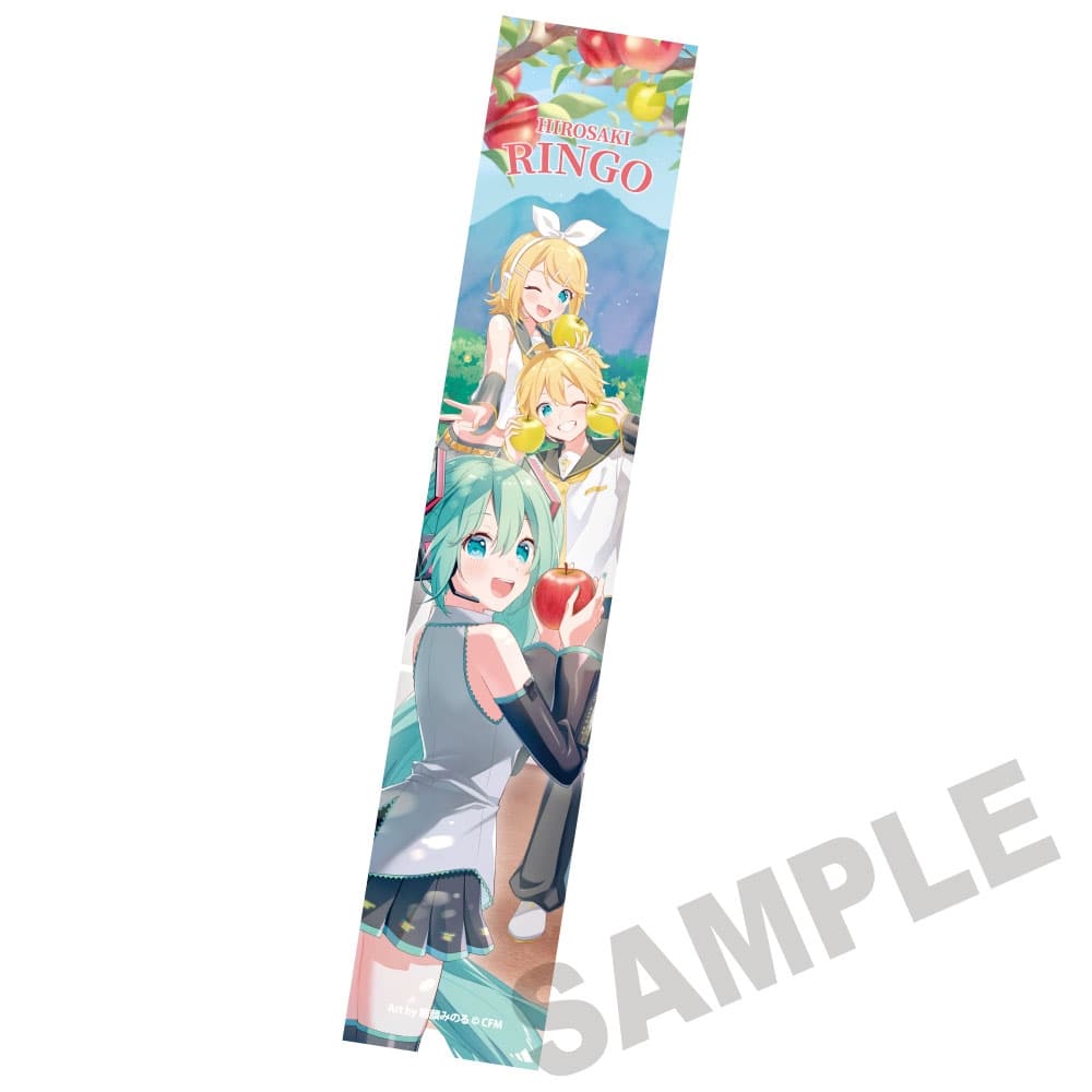 初音ミク×弘前りんご ハイブリッドマフラータオル Art by 朝顔みのる