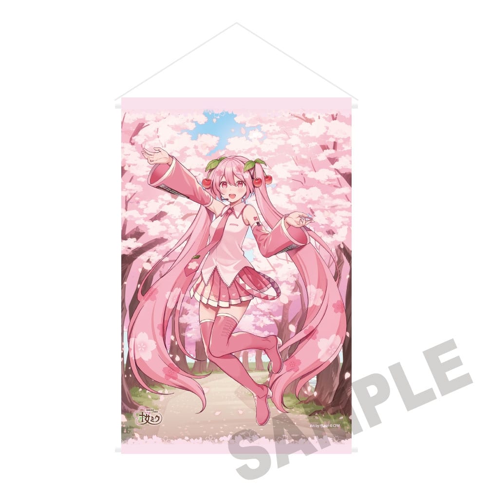 桜ミク×弘前さくらまつり2026 タペストリー Art by ちょけ