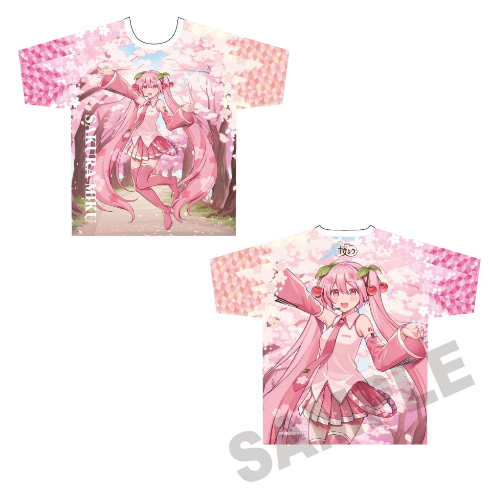桜ミク×弘前さくらまつり2026 フルグラフィックTシャツ Art by ちょけ