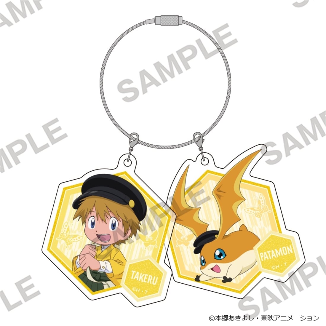 デジモンアドベンチャー 2連ペアアクリルキーホルダー 和モダンVer. 高石タケル＆パタモン